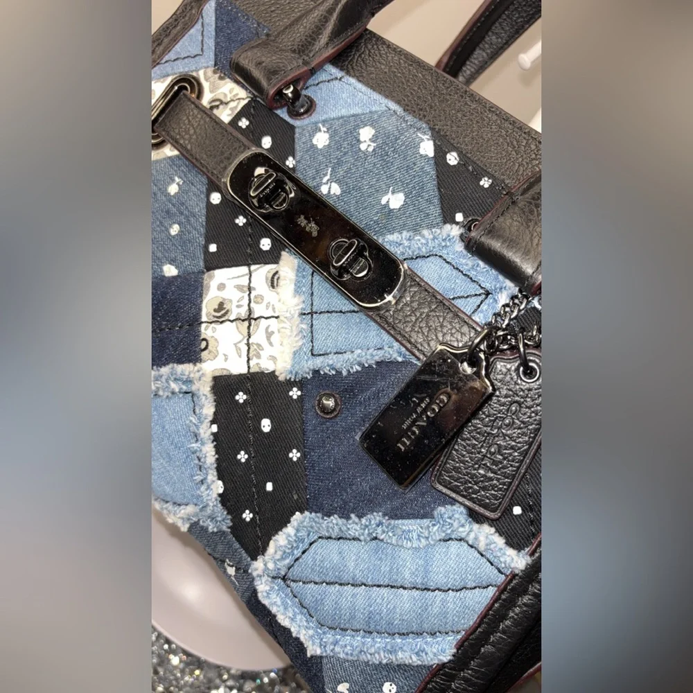 Coach 2016 Swagger 27 in Canyon Quilt Denim Satchel NWT - Picture 6 of 17